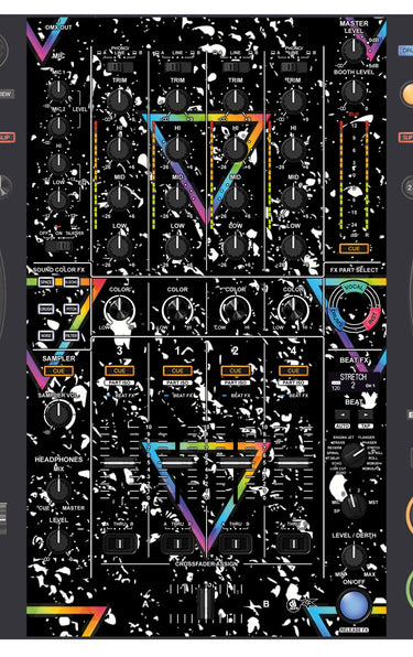 Pioneer DJ DDJ FLX10 MIXER Skin Minimal Rainbow
